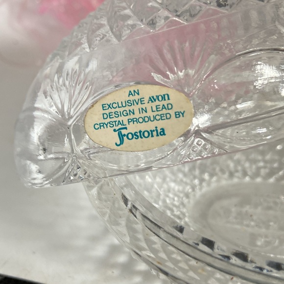 Fostoria lead crystal made for Avon Egg shaped box clear glass - Picture 3 of 3